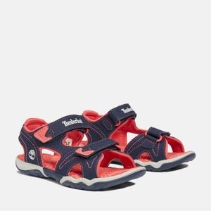 Timberland Youth Adventure Seeker 2-Strap Sandal Navy Pink, Little Kid 13